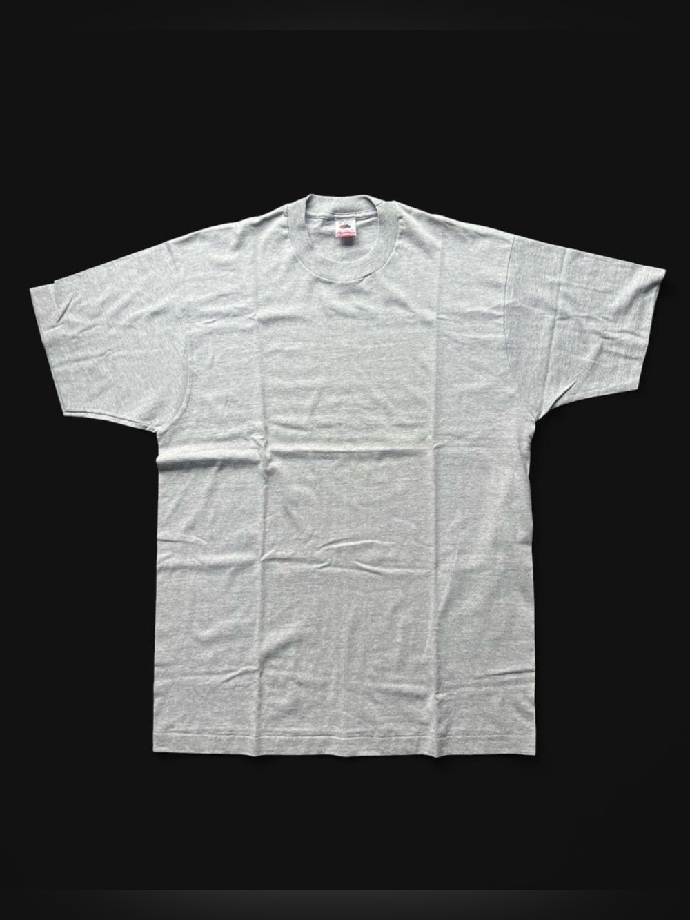 Vintage Fruit of the Loom gray cotton/poly tee size XL single stitch 🇺🇸 made